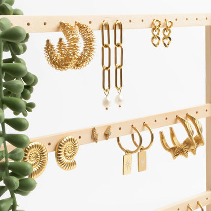 Wood 30 Pair Earring Display