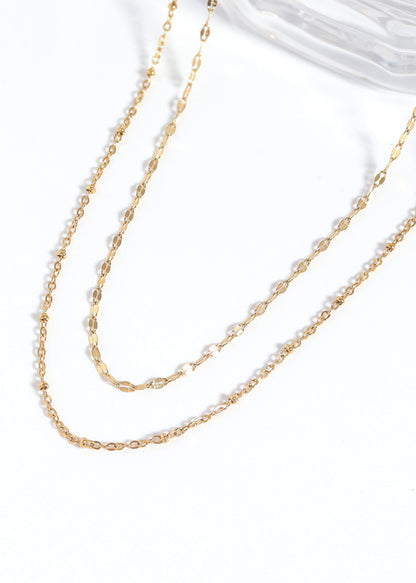 18K Gold PVD Stainless Steel Satellite Chain Necklace