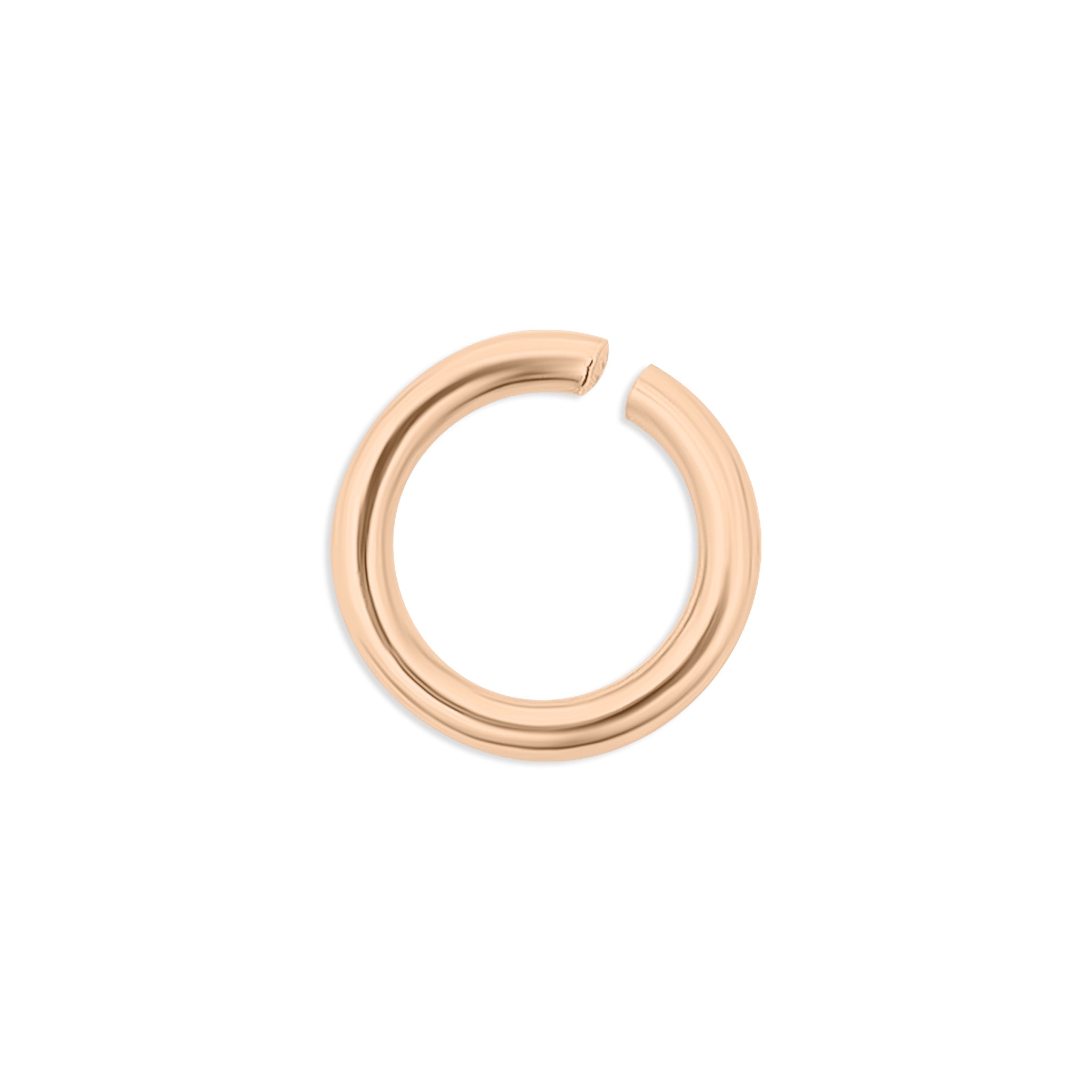 100 Pack 18K Rose Gold PVD Stainless Steel Saw Cut Jump Rings