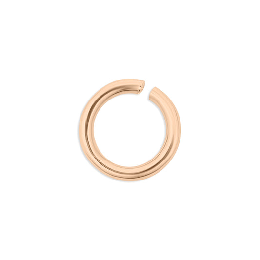 100 Pack 18K Rose Gold PVD Stainless Steel Saw Cut Jump Rings