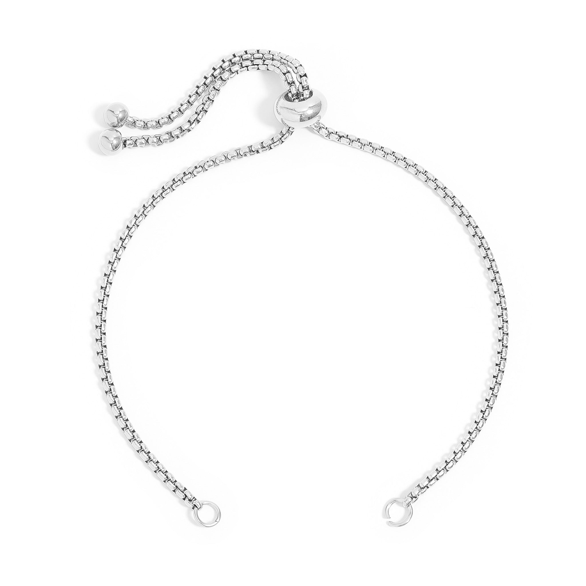 18K Gold PVD Stainless Steel Adjustable Bead Cinch Bolo Chain Bracelet