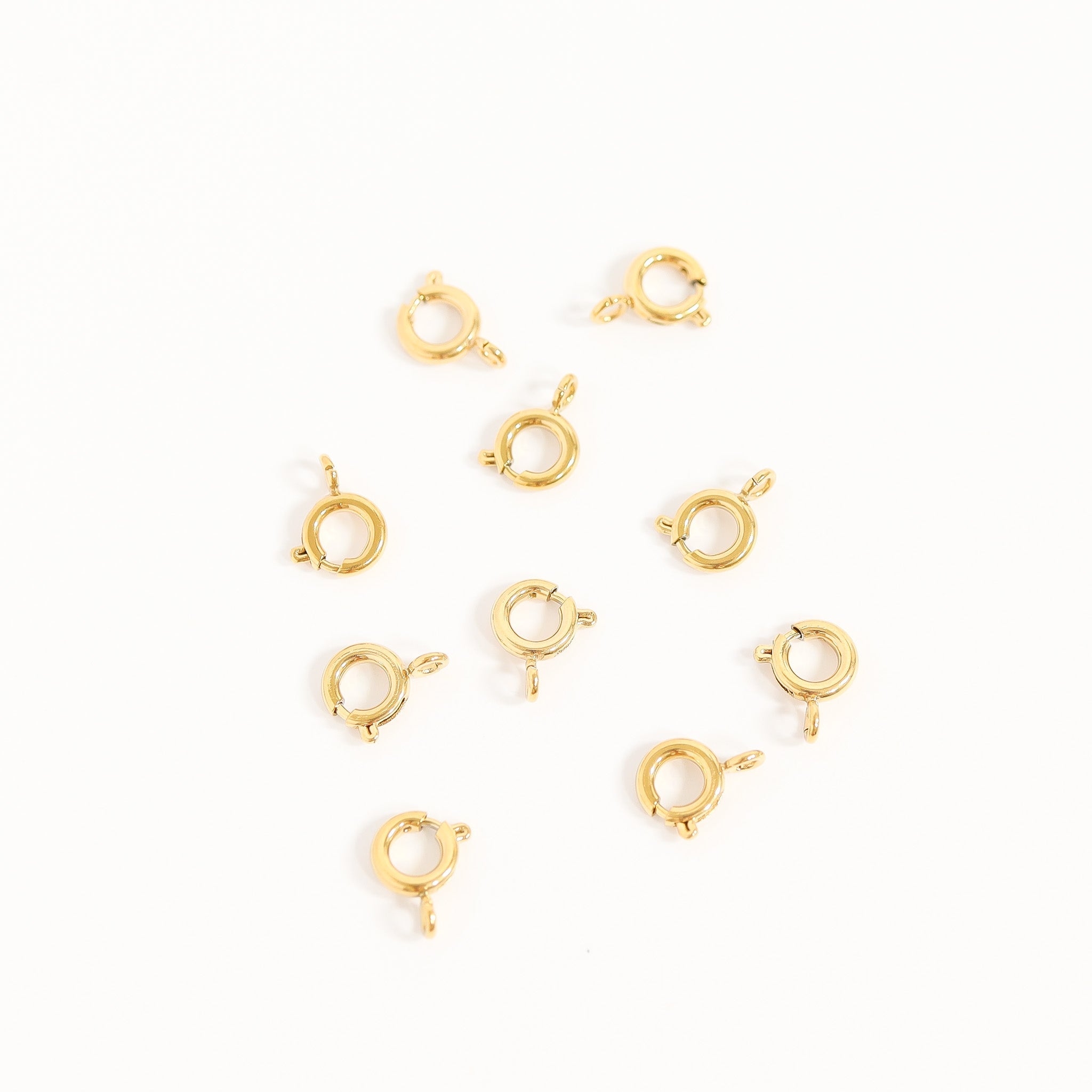 18K Gold PVD Stainless Steel Spring Clasp