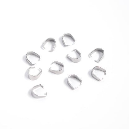 18K Gold PVD Stainless Steel Pinch Bails - 10 Pack