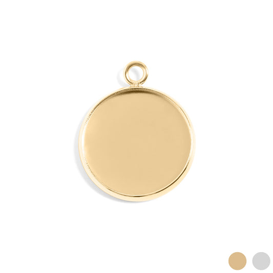 18K Gold PVD Stainless Steel Cabochon Bezel 10 Pack