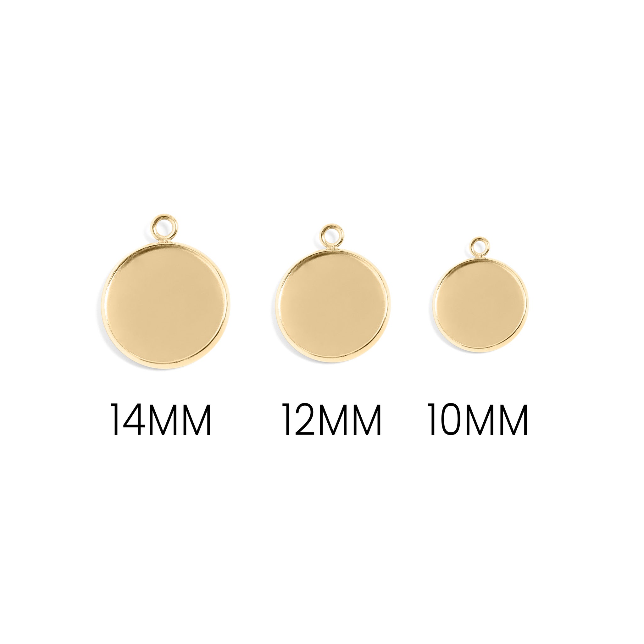 18K Gold PVD Stainless Steel Cabochon Bezel 10 Pack