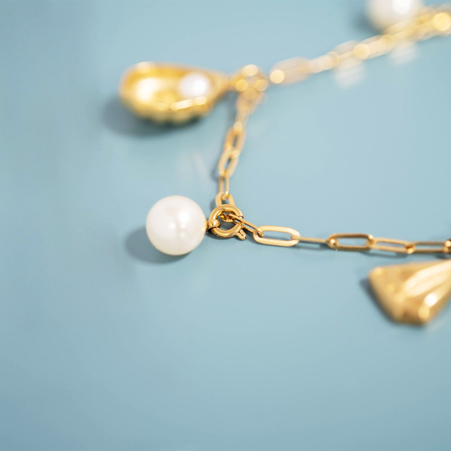 18K Gold PVD Stainless Steel Charm Connector