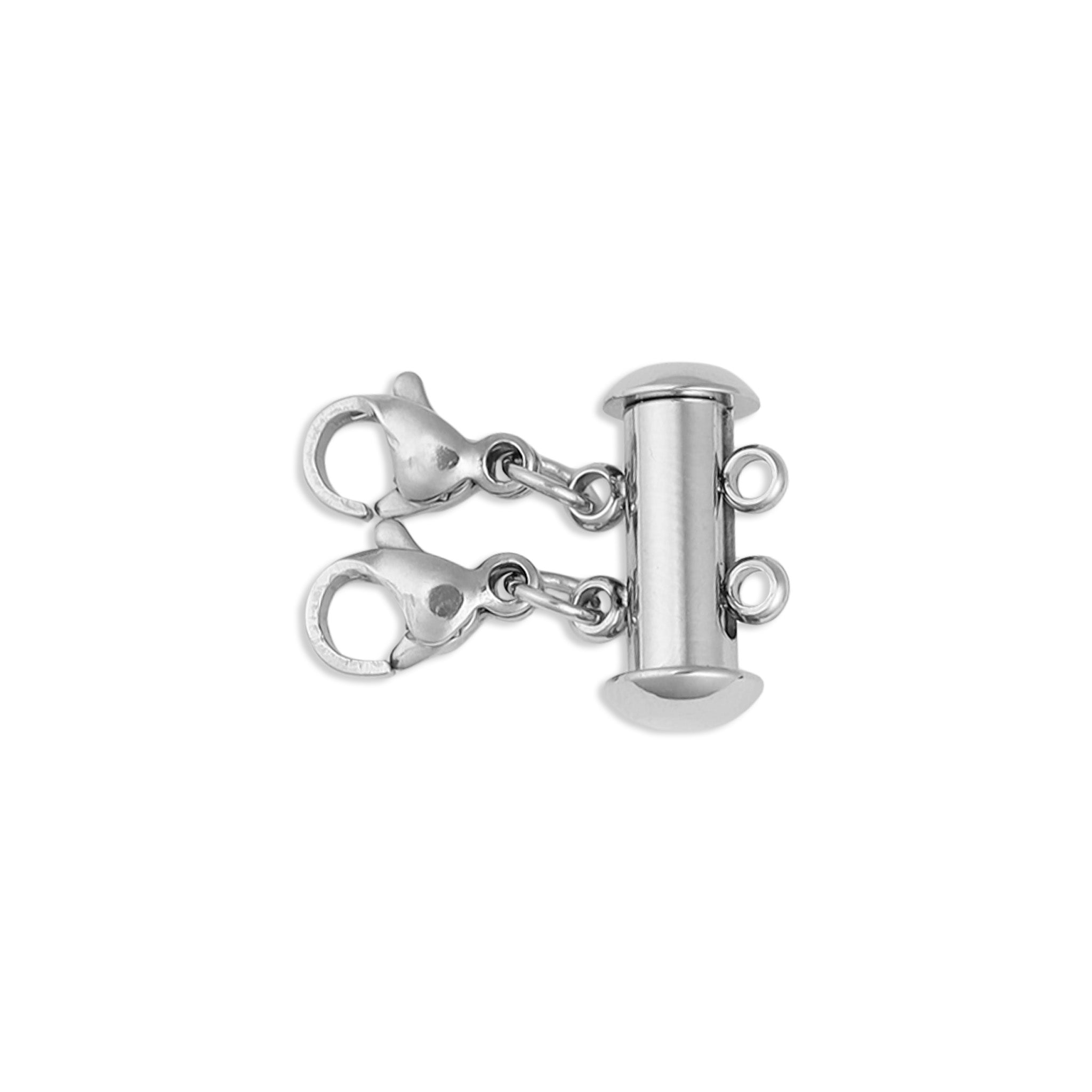 18K Gold PVD Stainless Steel 2 Row Layering Necklace Clasp