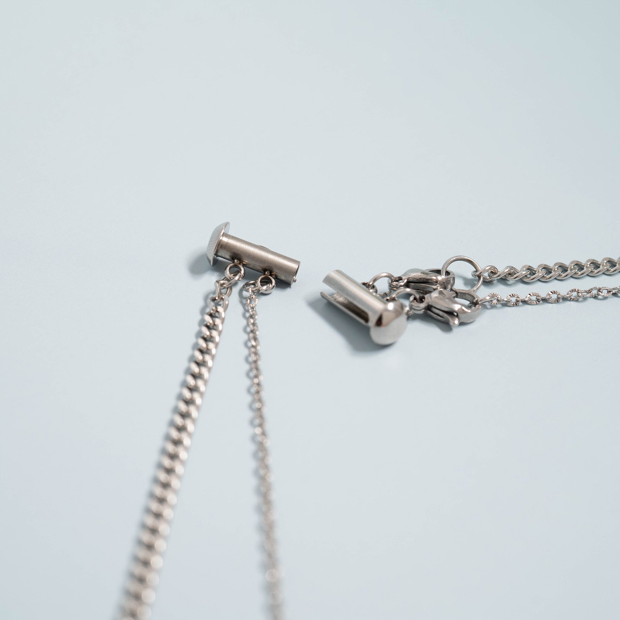 18K Gold PVD Stainless Steel 2 Row Layering Necklace Clasp