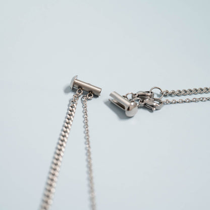 18K Gold PVD Stainless Steel 2 Row Layering Necklace Clasp