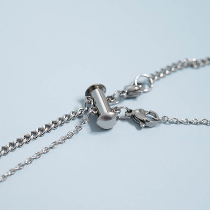 18K Gold PVD Stainless Steel 2 Row Layering Necklace Clasp