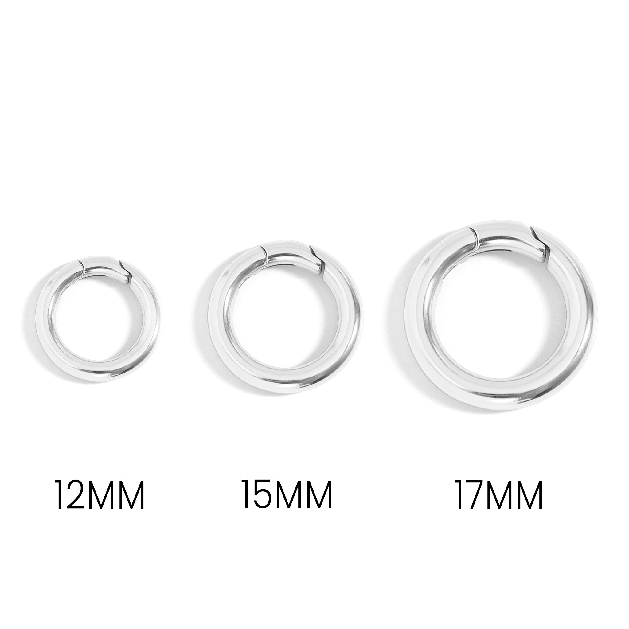 18K Gold PVD Stainless Steel Mini Circle Carabiner Clasp