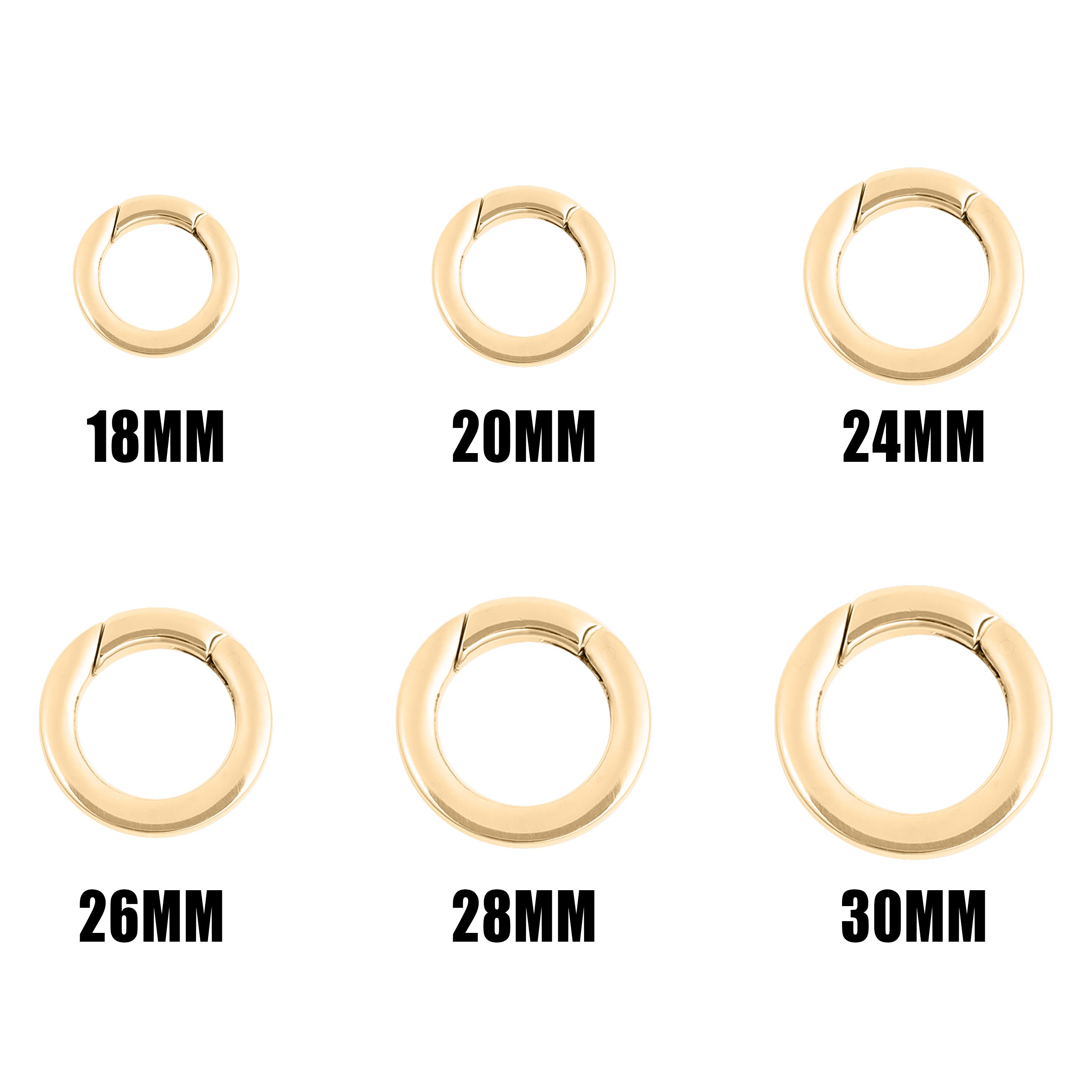 18K Gold PVD Stainless Steel Circle Carabiner