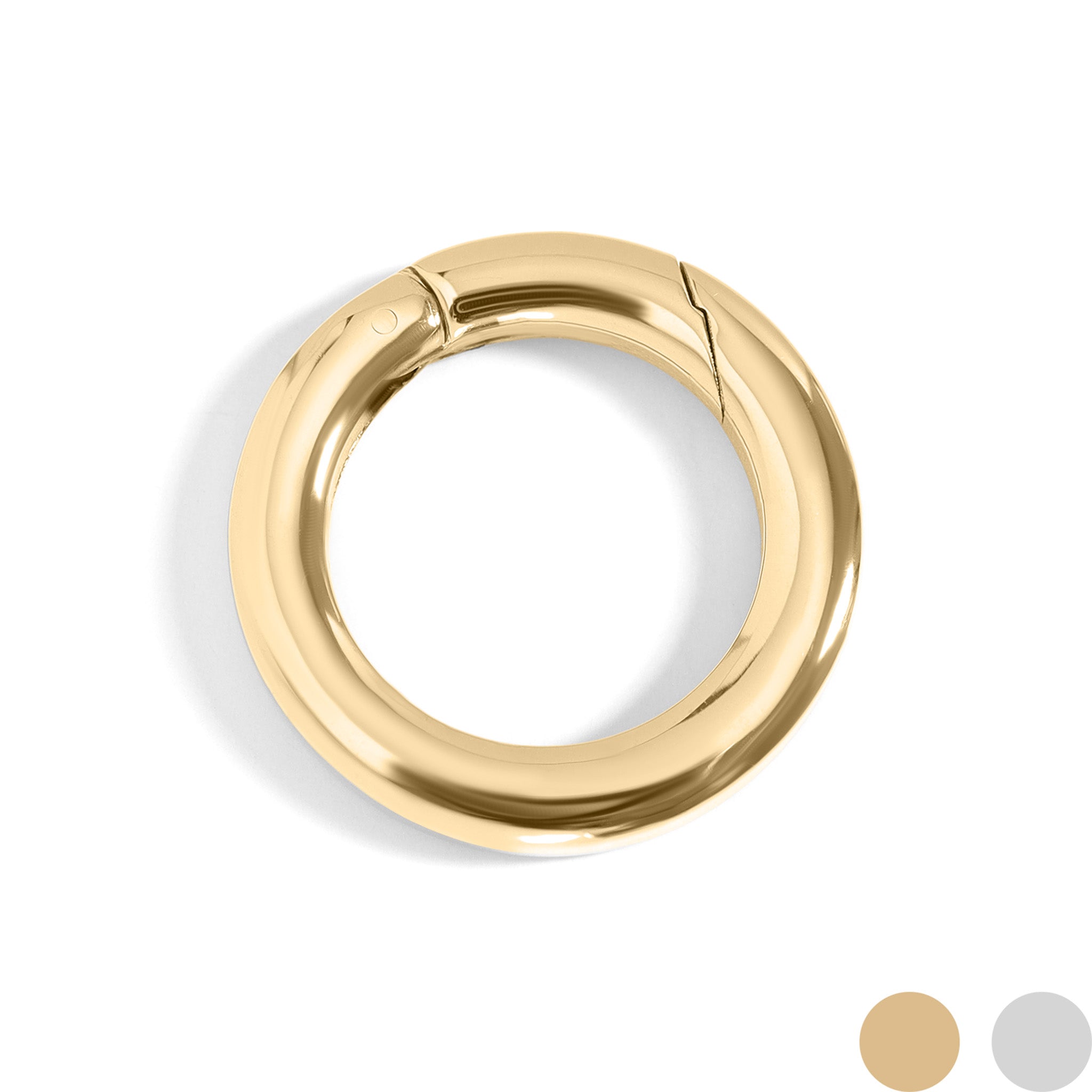 18K Gold PVD Stainless Steel Circle Carabiner
