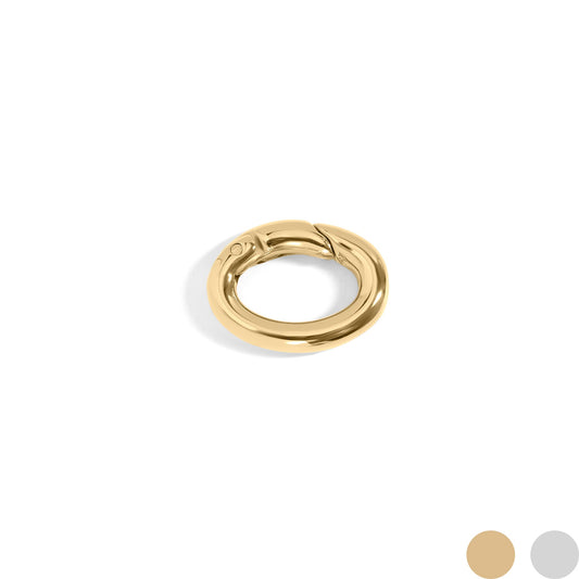 18K Gold PVD Stainless Steel Rounded Oval Carabiner