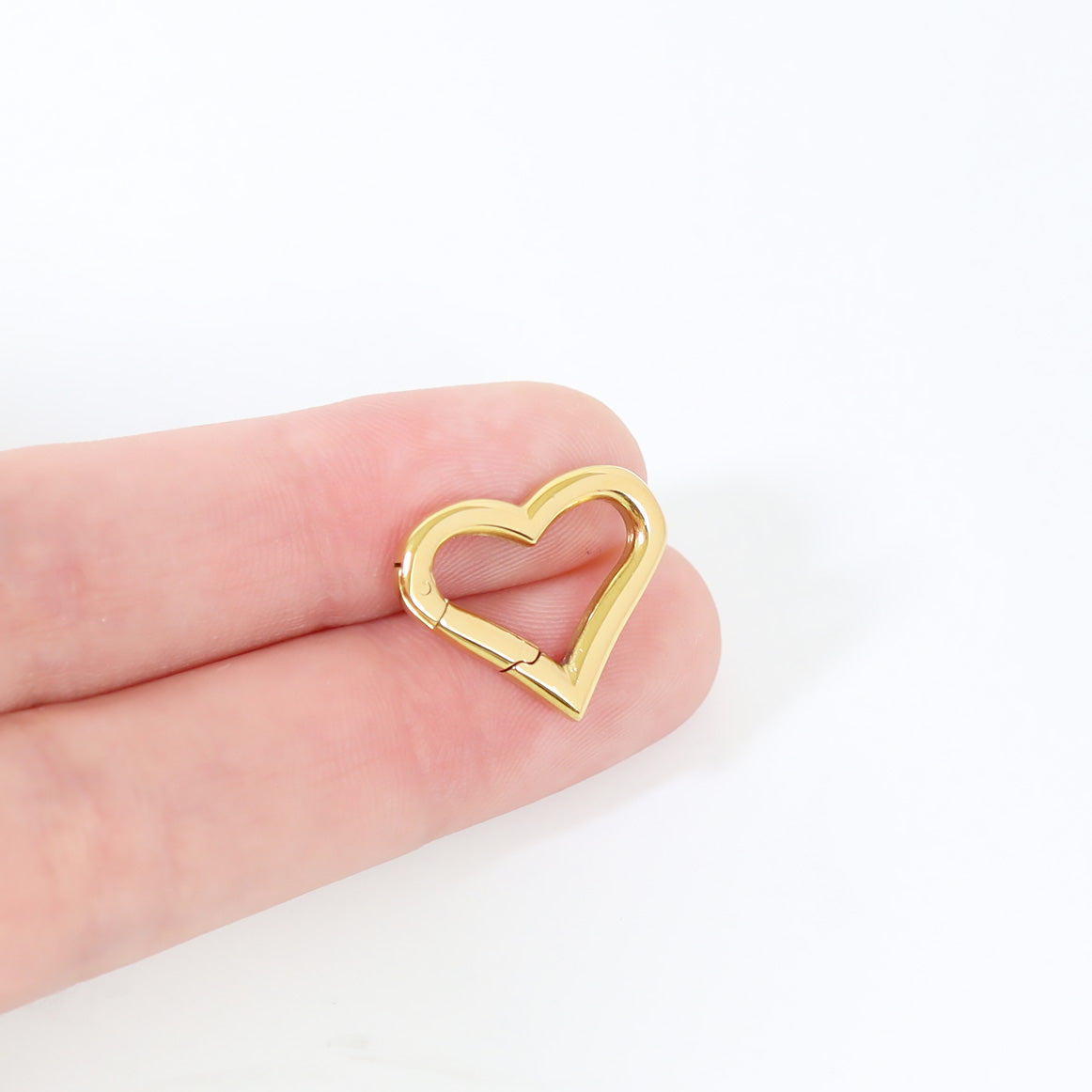 18K Gold PVD Stainless Steel Small Heart Carabiner