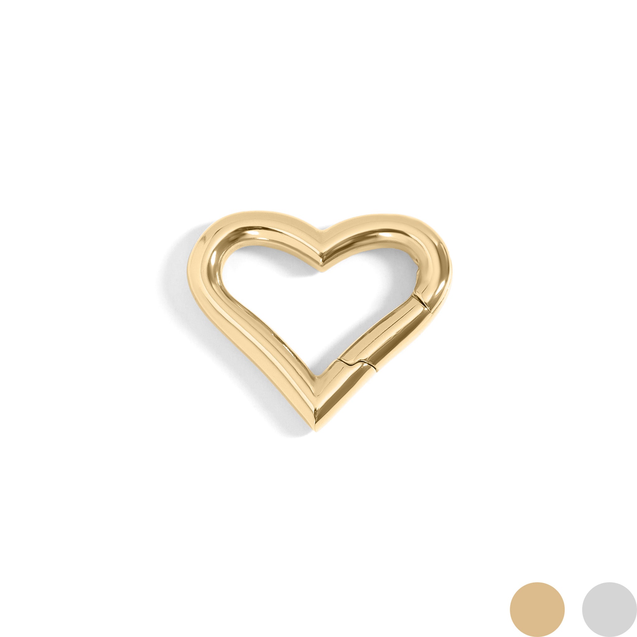 18K Gold PVD Stainless Steel Small Heart Carabiner