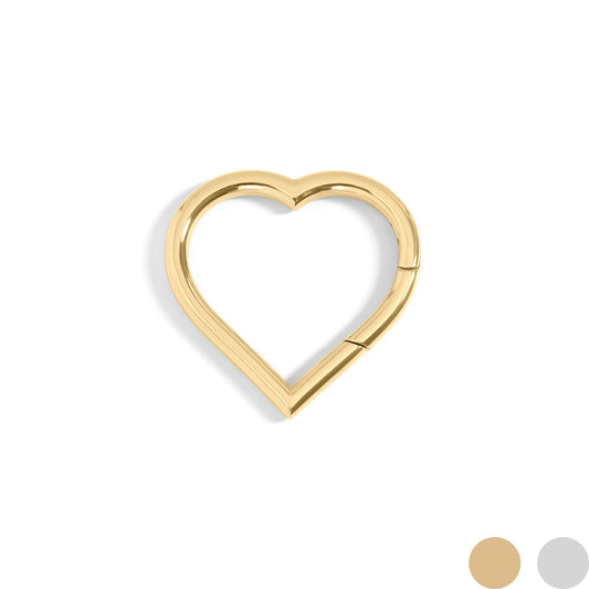 18K Gold PVD Stainless Steel Medium Heart Carabiner