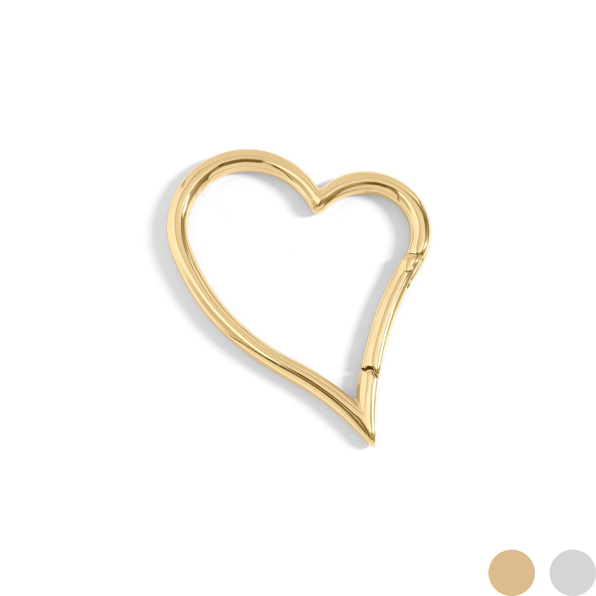 18K Gold PVD Stainless Steel Large Heart Carabiner