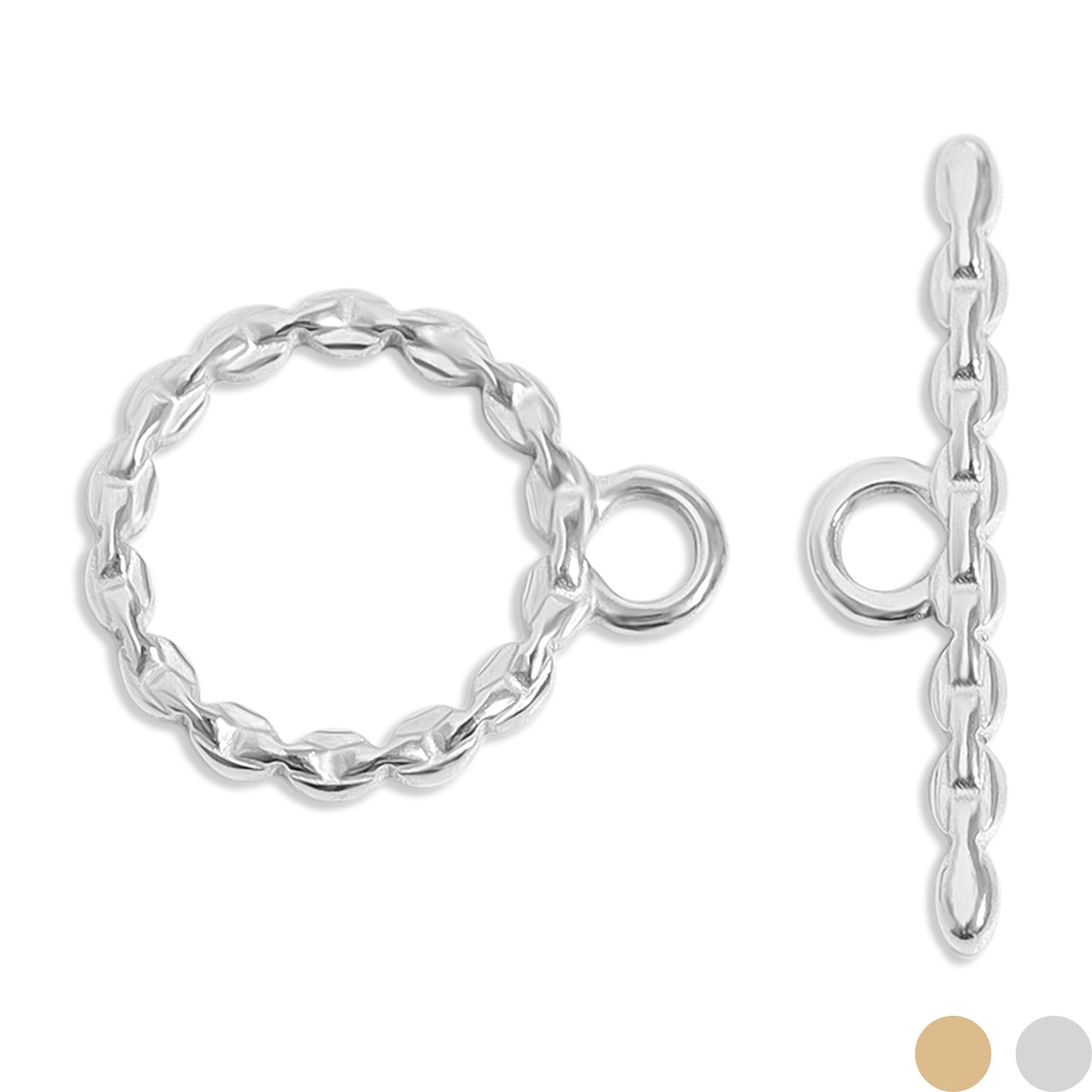 18K Gold PVD Stainless Steel Link Toggle Clasp