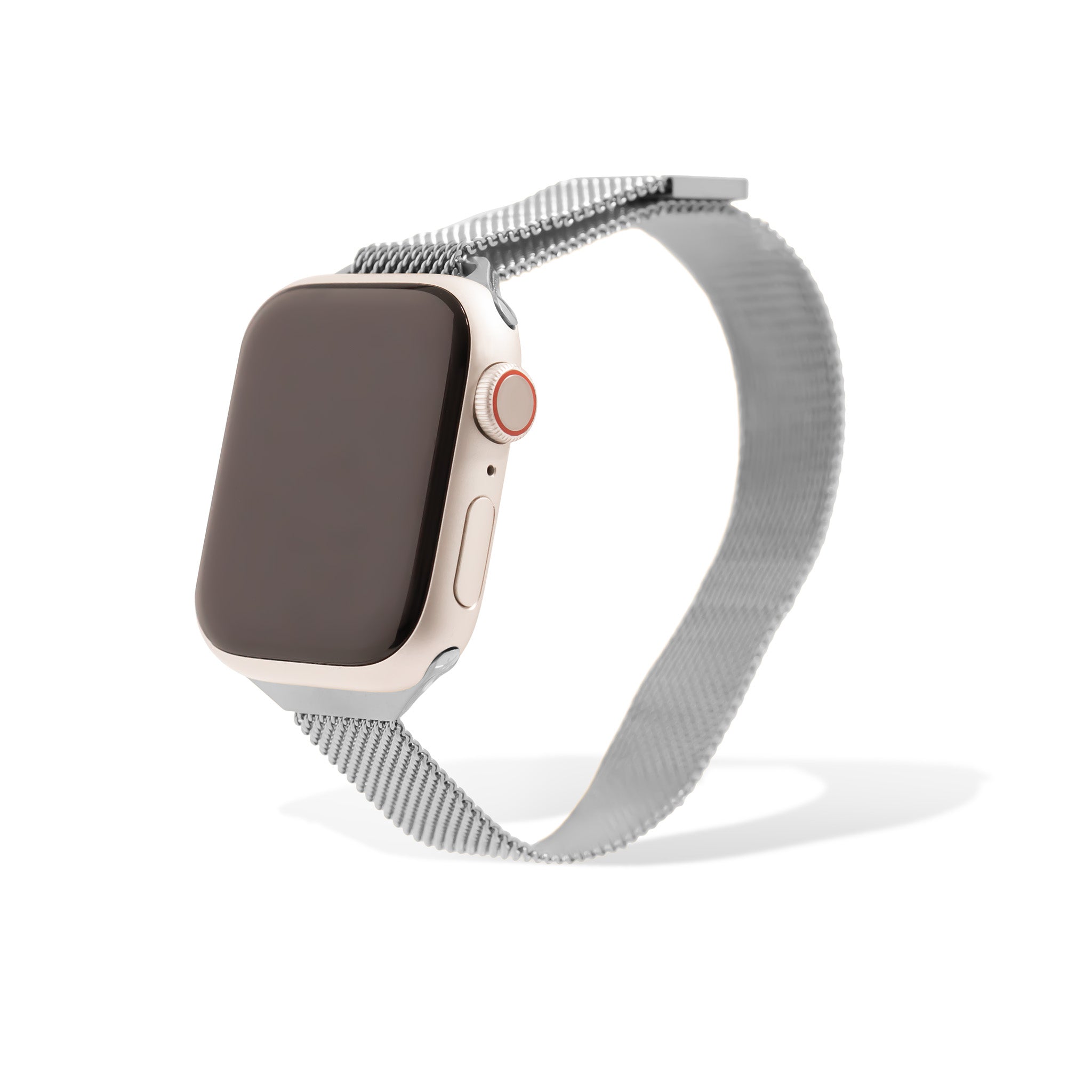 Silver Smart Watch Adjustable Mesh Band