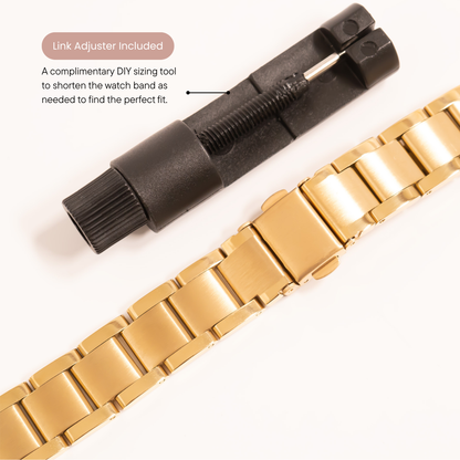18K Gold PVD Stainless Steel Classic Smartwatch Band