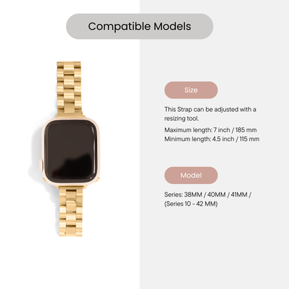 18K Gold PVD Steel Classic 2.0 Smartwatch Band