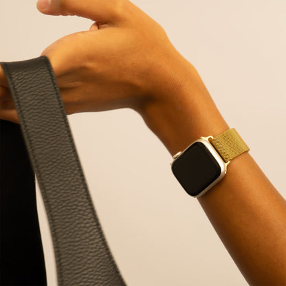 18K Gold PVD Stainless Steel Mesh Smartwatch Band