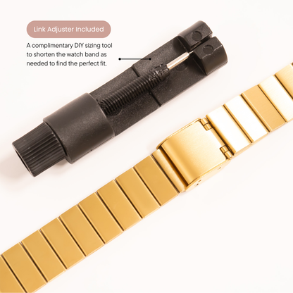 18K Gold PVD Stainless Steel Flex Smartwatch Band