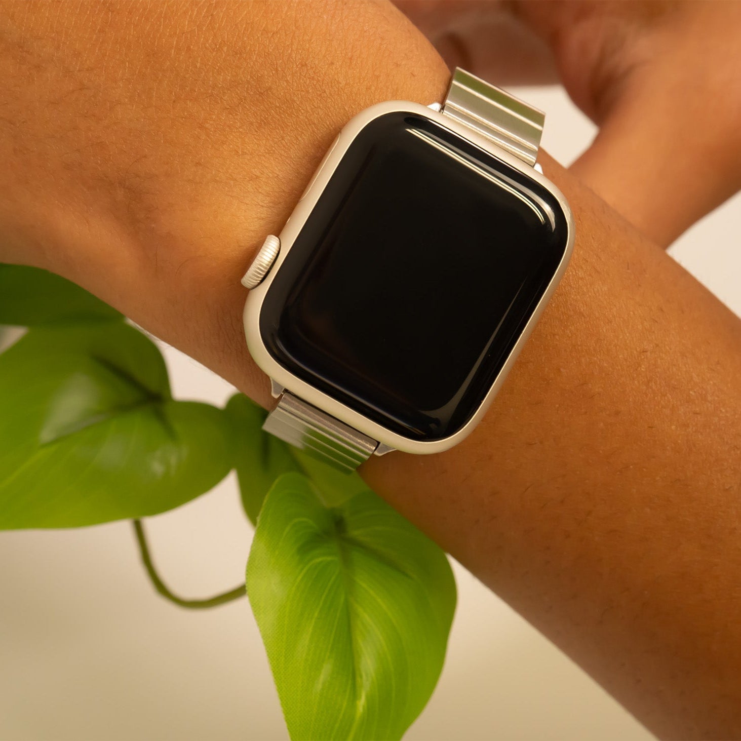 18K Gold PVD Stainless Steel Flex Smartwatch Band