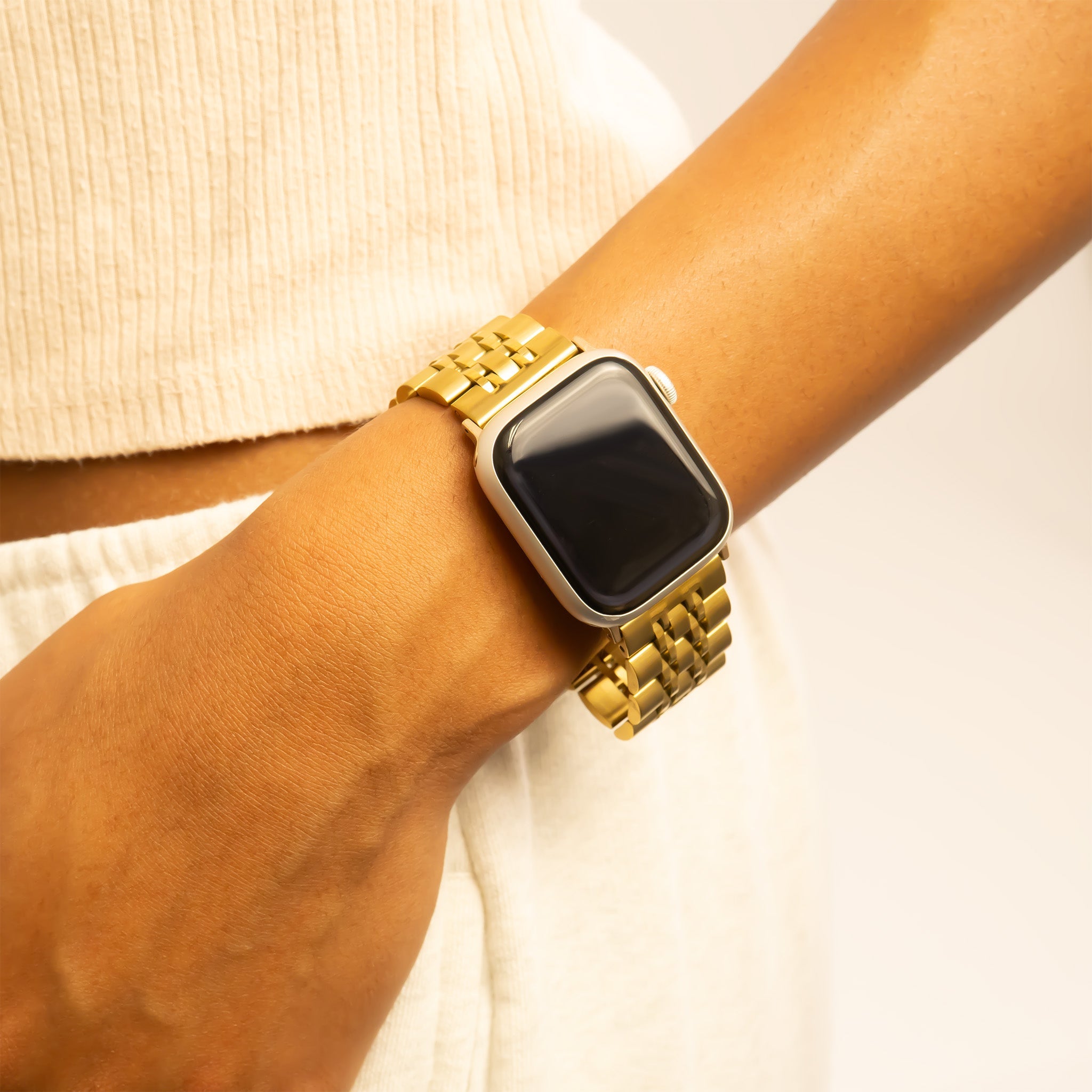 18K Gold PVD Stainless Steel Heritage Smartwatch Band