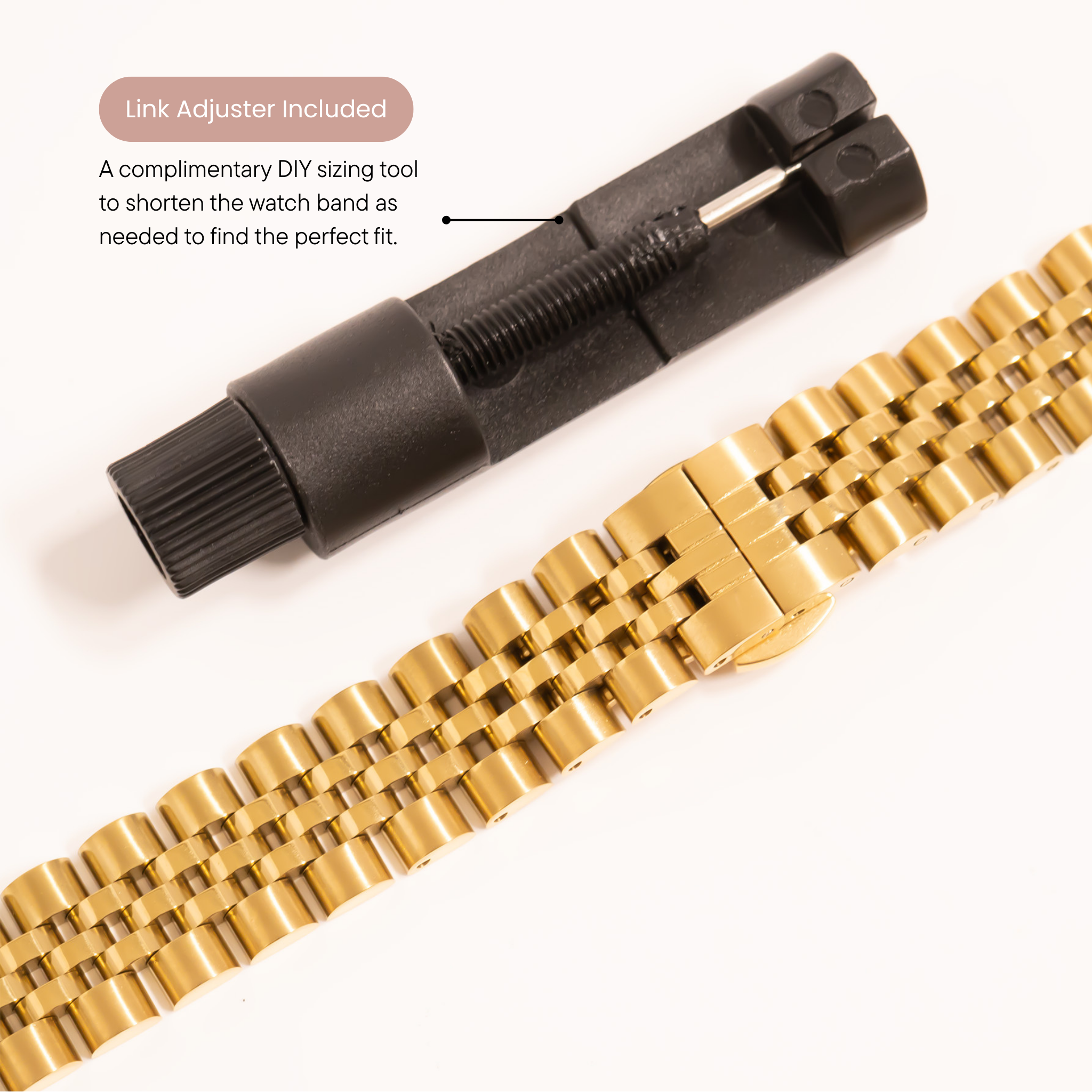 18K Gold PVD Stainless Steel Heritage Slim Smartwatch Band