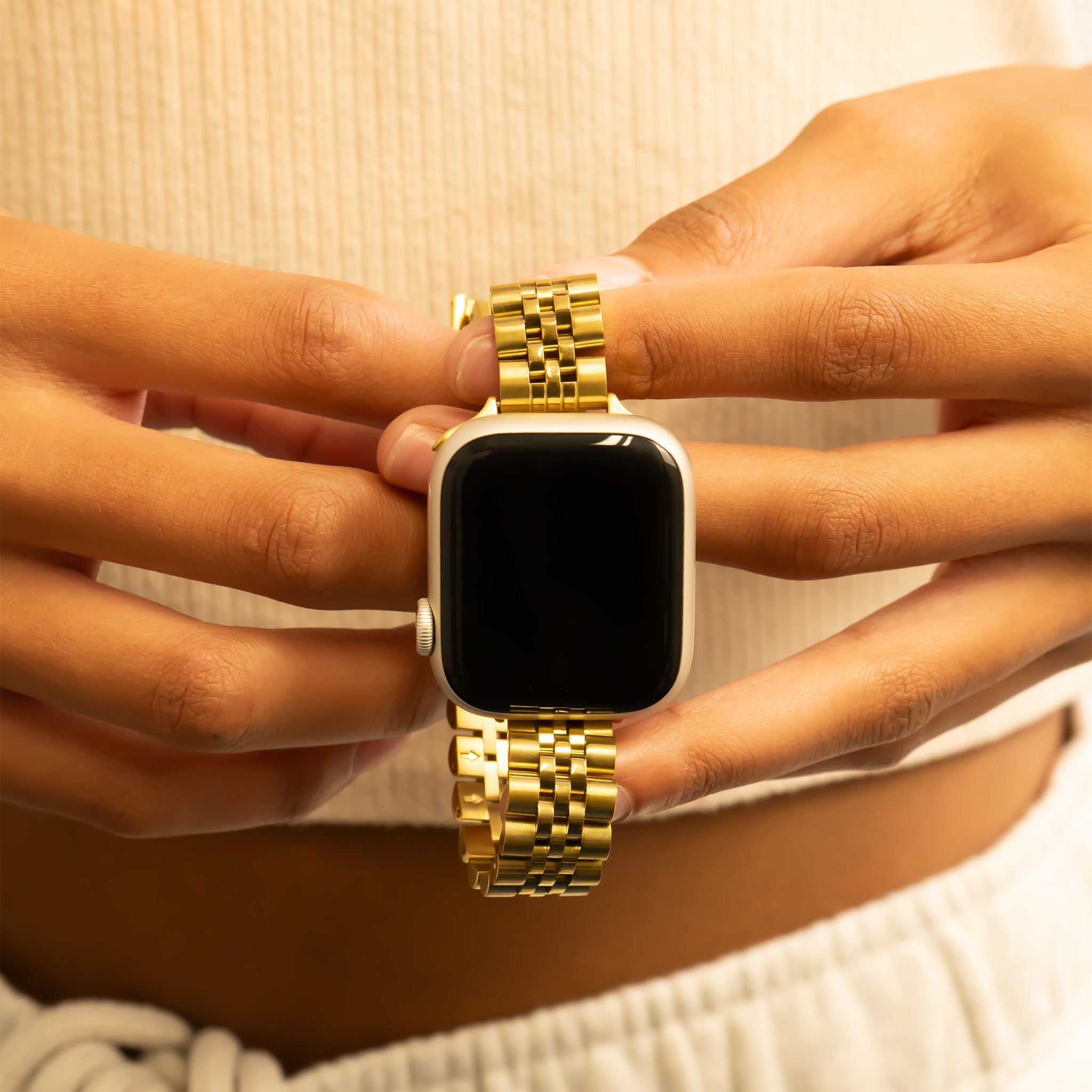 18K Gold PVD Stainless Steel Heritage Slim Smartwatch Band