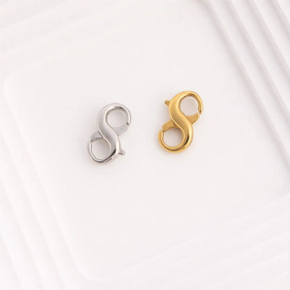 18K Gold PVD Stainless Steel Infinity Charm Clasp
