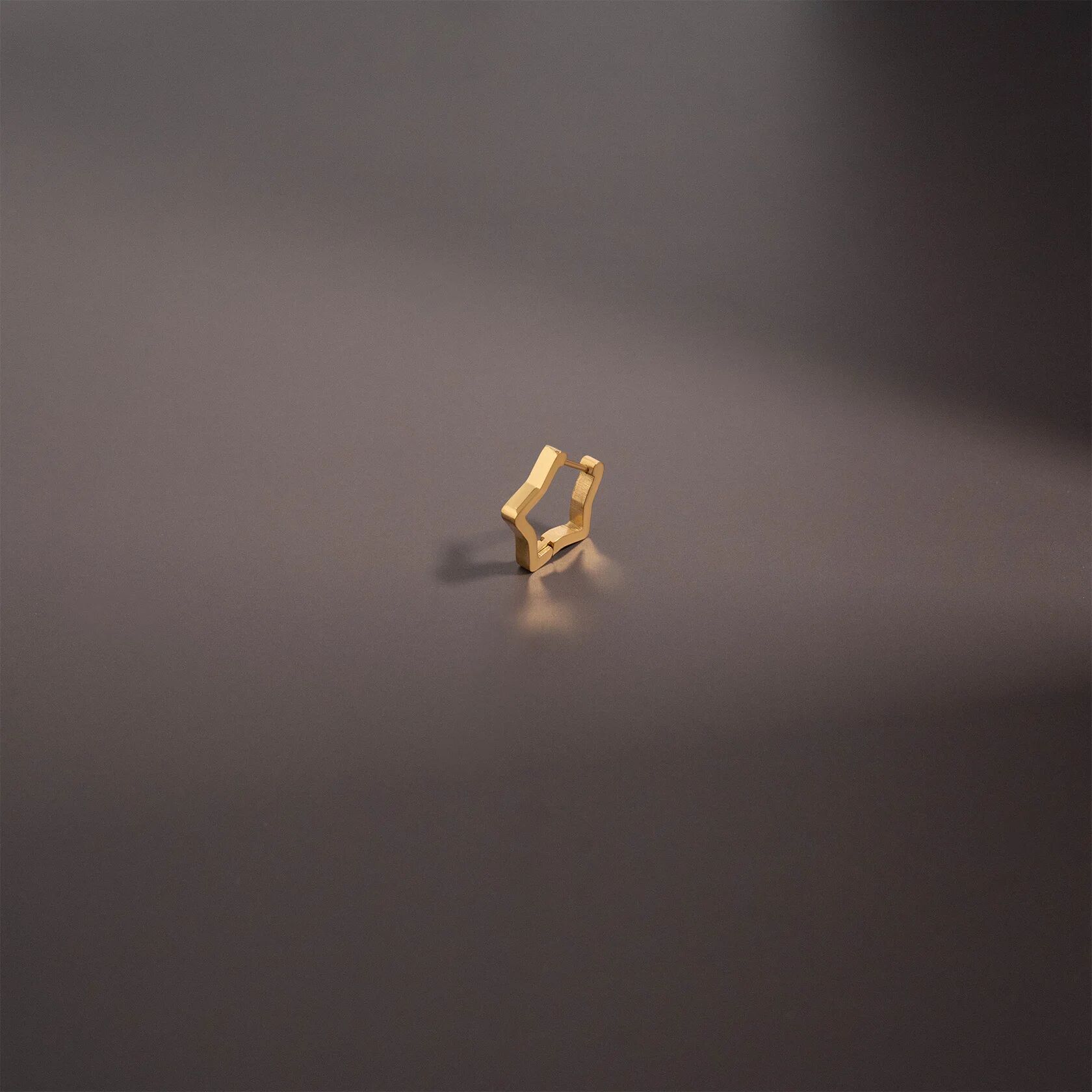 18K Gold PVD Stainless Steel Star Huggie Earrings