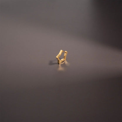 18K Gold PVD Stainless Steel Star Huggie Earrings
