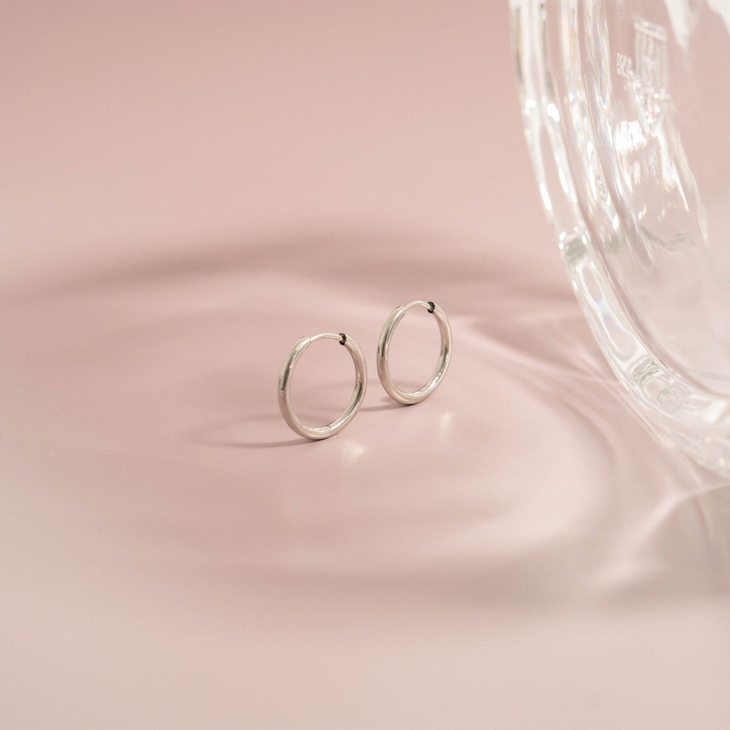 18K Gold PVD Stainless Steel Classic Hoop Huggie Earrings