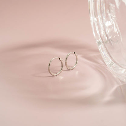 18K Gold PVD Stainless Steel Classic Hoop Huggie Earrings