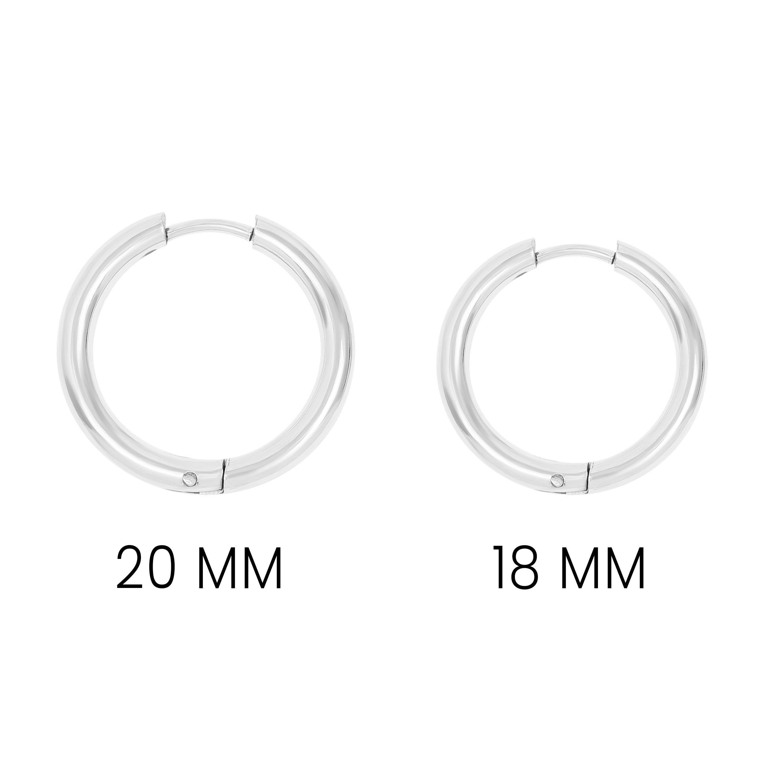 18K Gold PVD Stainless Steel Circle Huggie Hoop Earrings