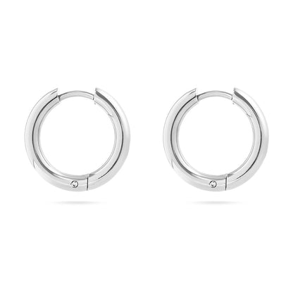 18K Gold PVD Stainless Steel Circle Huggie Hoop Earrings