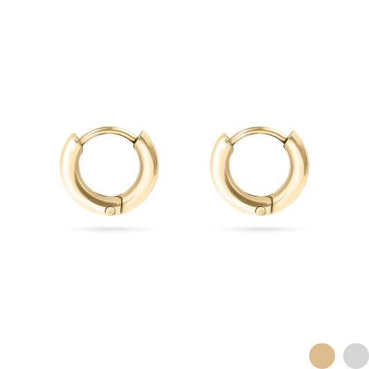 18K Gold PVD Stainless Steel Minimalist Thin Huggie Earrings