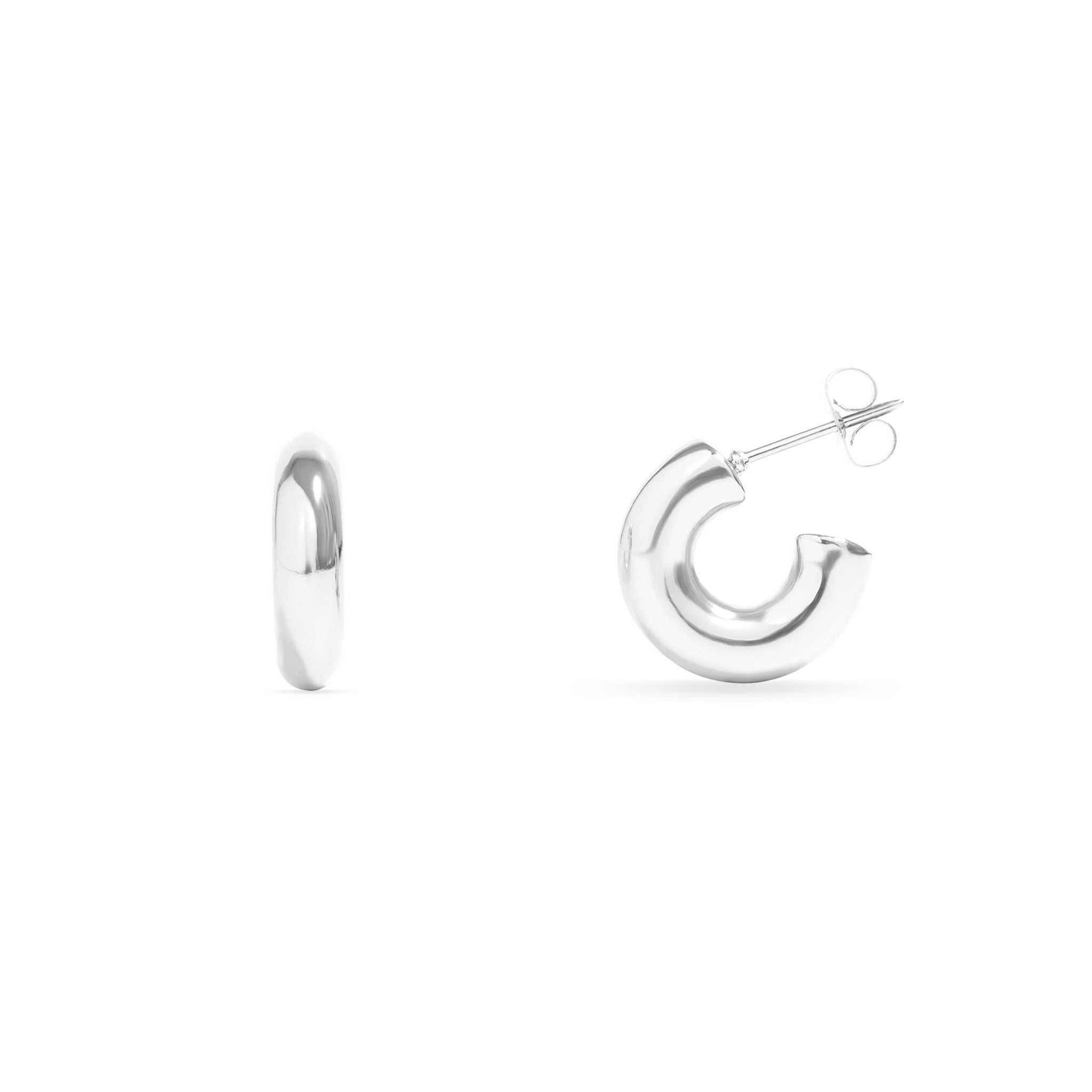 18K Gold PVD Stainless Steel Chunky Huggie Hoop Earring