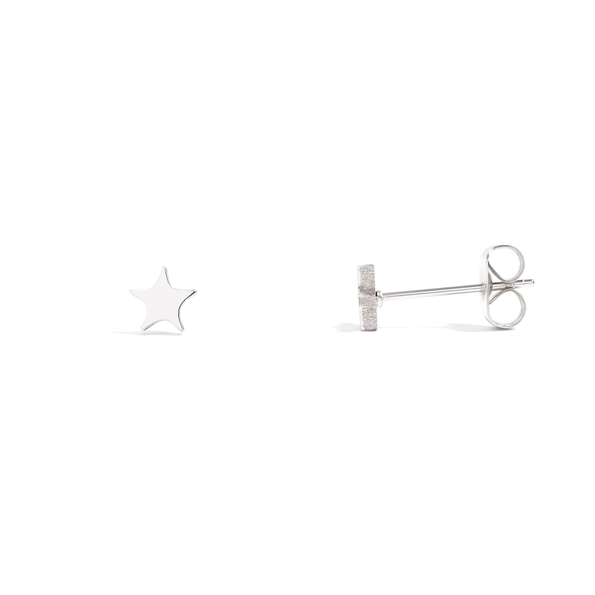 18K Gold PVD Stainless Steel Star Stud Earrings