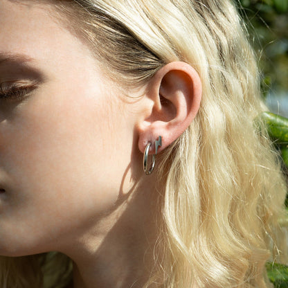 18K Gold PVD Stainless Steel Lightning Bolt Stud Earrings