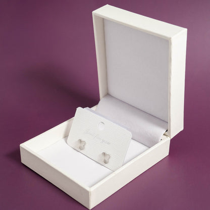 18K Gold PVD Stainless Steel Clover Stud Earring