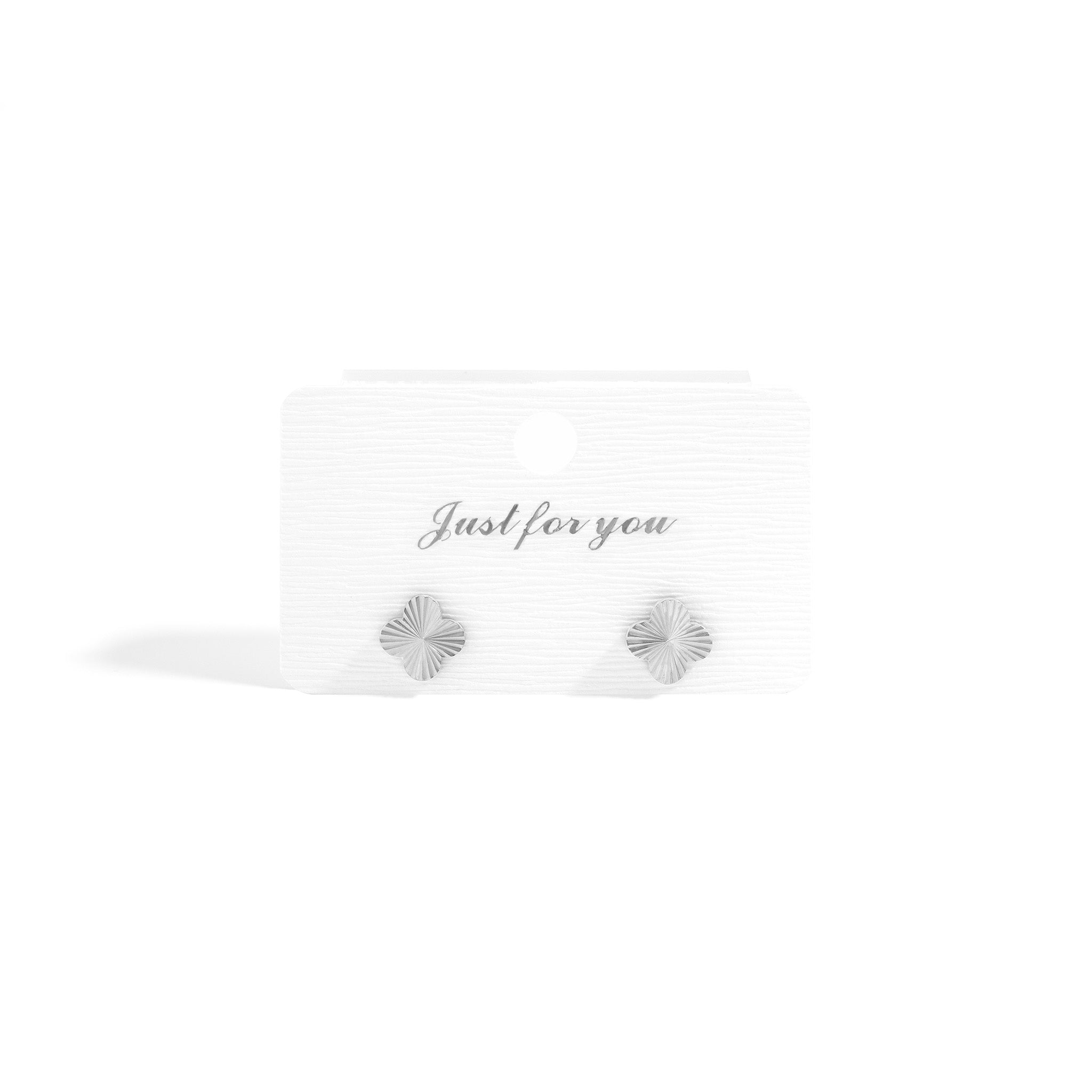 18K Gold PVD Stainless Steel Clover Stud Earring