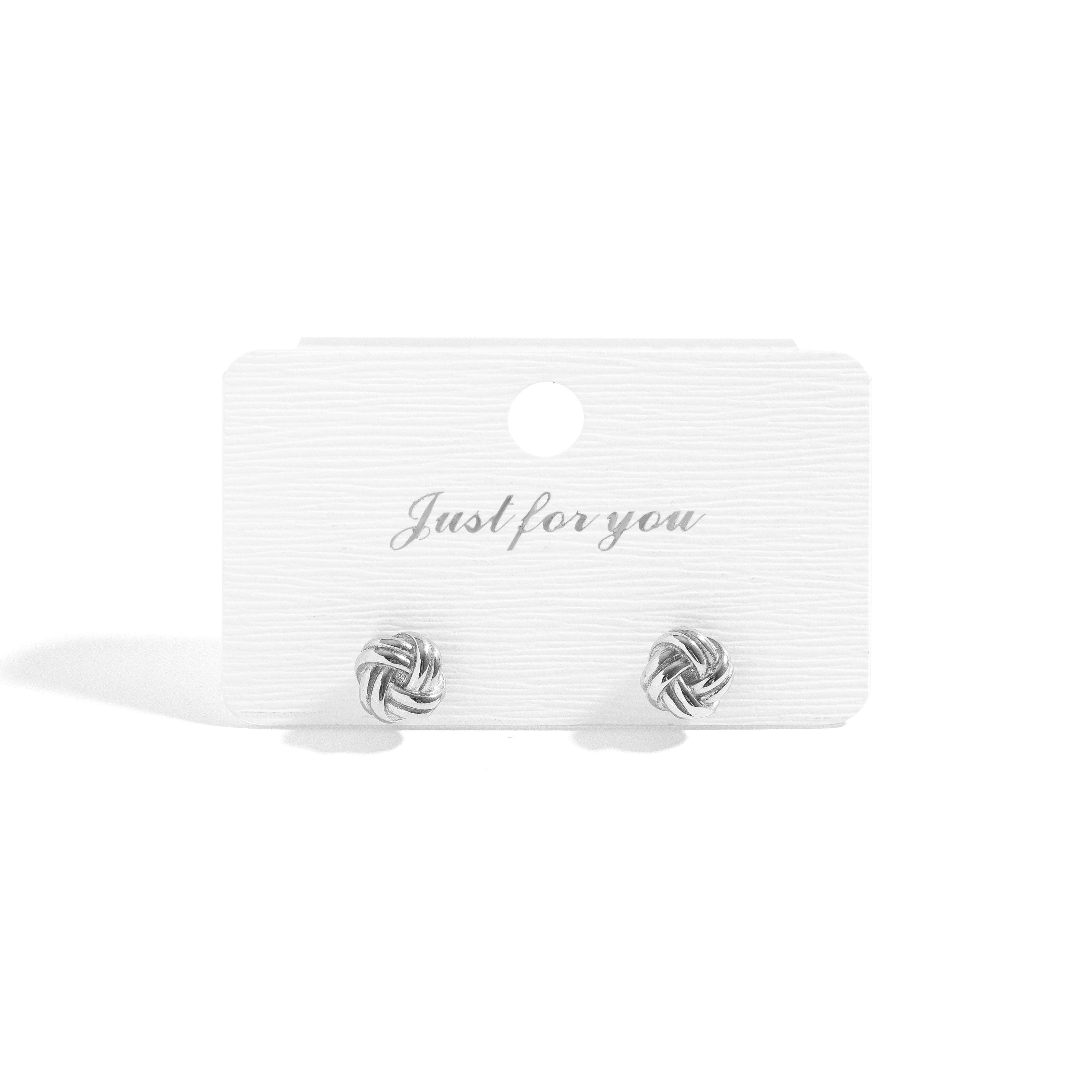 18K Gold PVD Stainless Steel Knot Stud Earrings