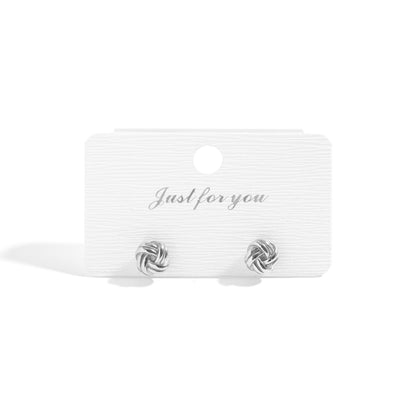 18K Gold PVD Stainless Steel Knot Stud Earrings