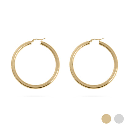 18K Gold PVD Stainless Steel Hoop Earrings