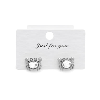 18K Gold PVD Stainless Steel Stone Crab Earrings