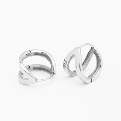 18K Gold PVD Stainless Steel Split Hoop Earring